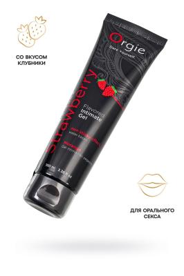 Съедобный интимный гель Orgie Lube Tube Strawberry, на водной основе, 100 мл