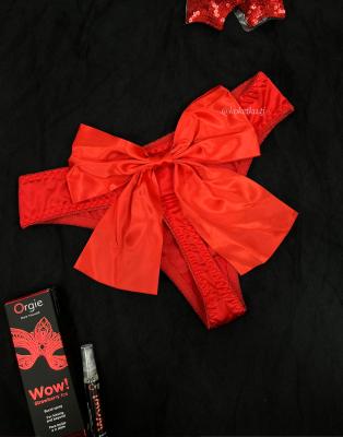 Трусики стринг с бантиком