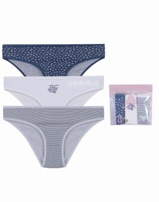 Набор хлопковых трусиков — слип (3 шт) (S/M, L/XL)