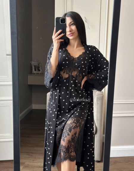 Удобная сорочка с халатом