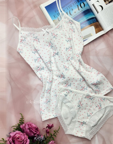 Комплект топ и трусики из хлопка