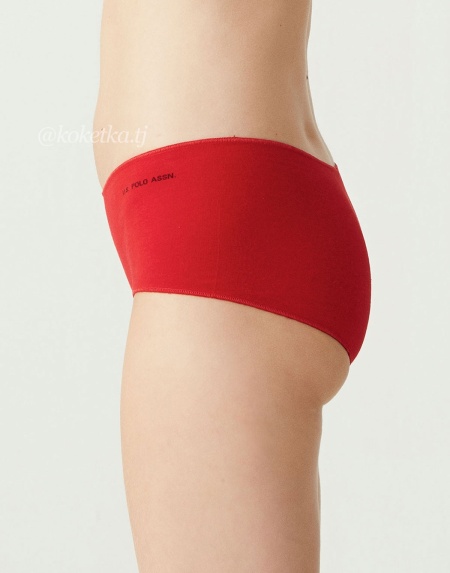 Набор трусиков-шорт U.S. Polo Assn (черный, бежевый, белый, красный, розовый - 5 шт)