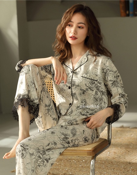 Домашний комплект с рубашкой и штанами