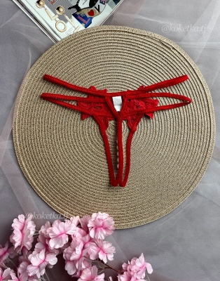 Эротические трусики-стринг с доступом