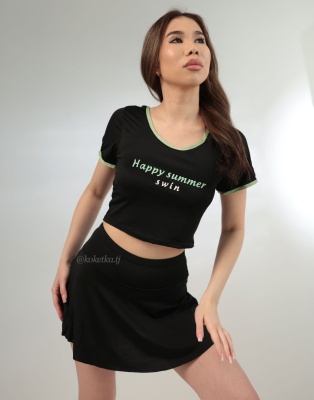 Раздельный купальник с юбочкой