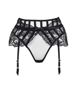 Соблазнительный комплект с пажами для чулок