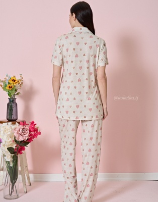 Домашний комплект с рубашкой и штанами