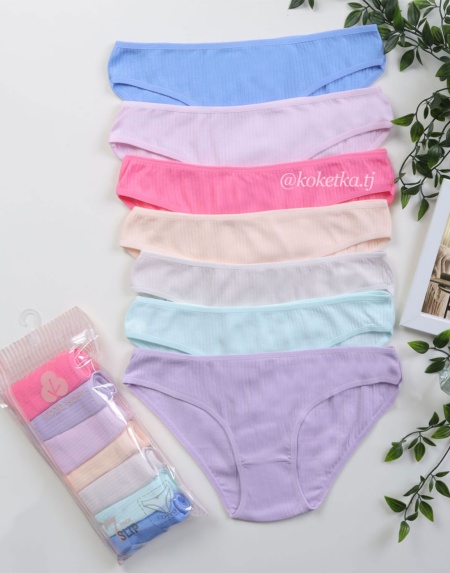 Набор хлопковых трусиков — слип (7 шт)