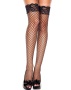 Чулки сетчатые с кружевом
