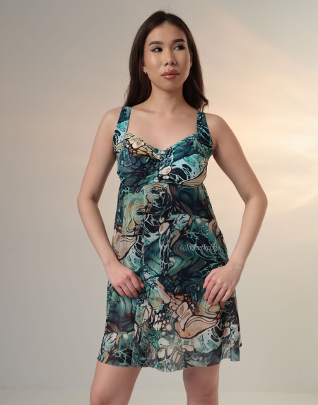 Купальник платье (низ шорты)