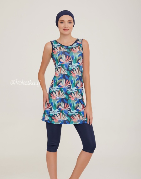 Модный купальник с короткими лосинами