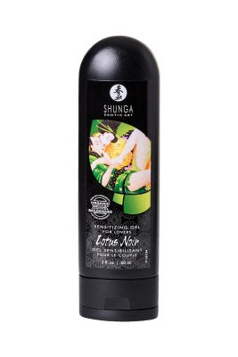 Возбуждающий гель для влюбленных Shunga Lotus Noir, уникальная формула с L-аргинином, 60 мл