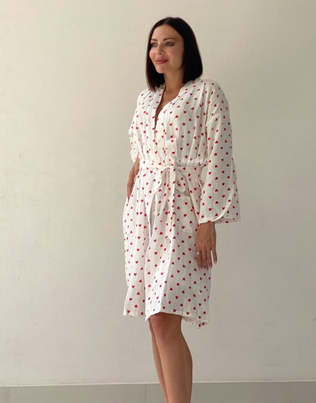 Удобный халат из муслина