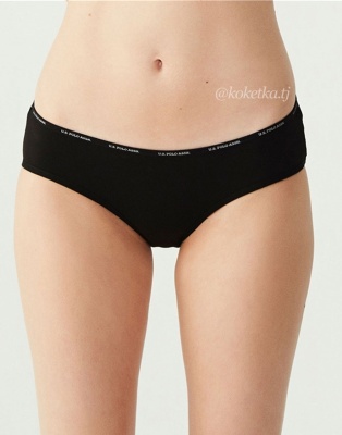 Набор трусиков — cлип от U.S. POLO ASSN (черный, бежевый, белый, красный, розовый - 5 шт)