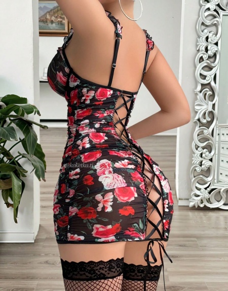 Соблазнительное платье с чулками