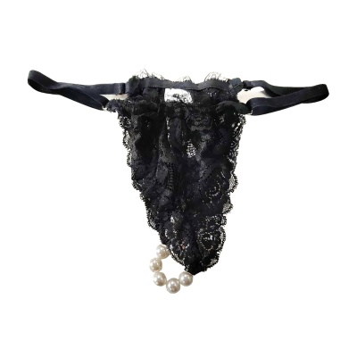 Набор кружевные трусики и лубрикант на водной основе со вкусом спелой клубники, INTT Brazilian Panty