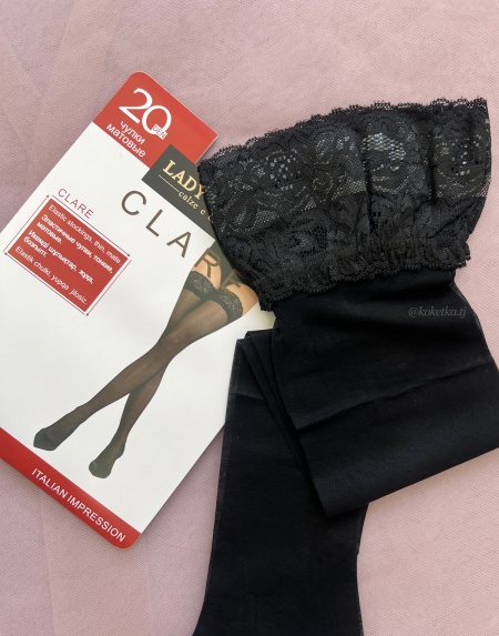 Чулки с кружевной коронкой (20 ден)