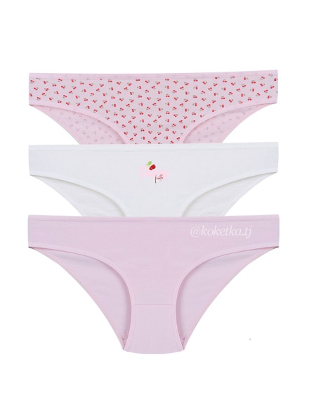 Набор хлопковых трусиков — слип (3 шт) (S/M, L/XL)