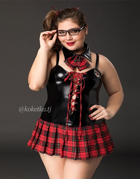 Кокетливый костюм студентки (Plus Size)