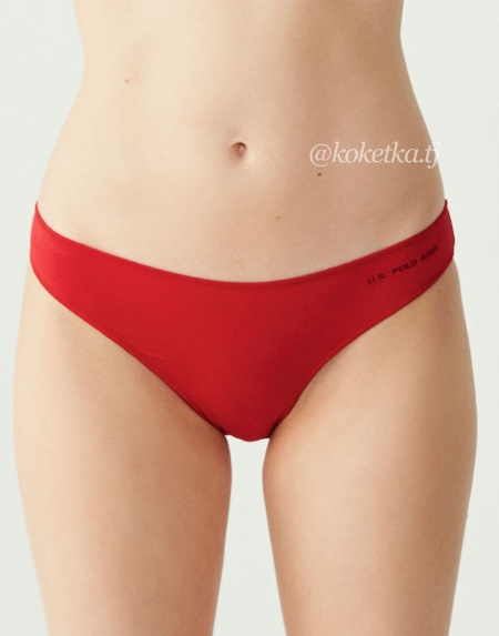 Набор трусиков — cлип от U.S. POLO ASSN (черный, бежевый, белый, красный, розовый - 5 шт)