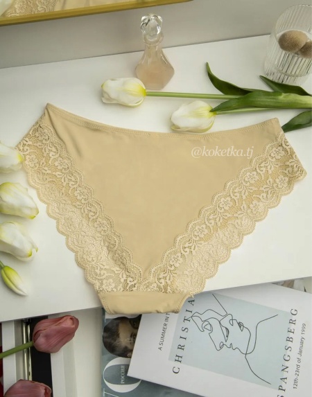 Гипюровые трусики слип