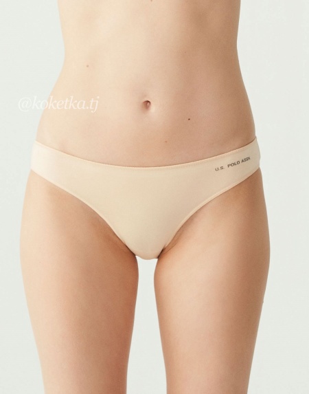 Набор трусиков — cлип от U.S. POLO ASSN (черный, бежевый, белый, красный, розовый - 5 шт)