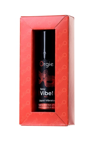 Гель Orgie Sexy Vibe Hot с разогревающим и вибрирующим эффектом, 15 мл 