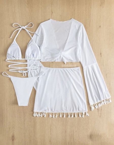 Купальник бикини с юбкой 4в1