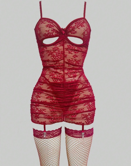 Соблазнительное платье с чулками