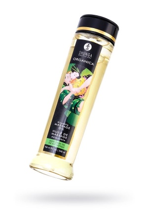 Съедобное масло для массажа Shunga Organica Exotic Green Tea, натуральное, расслабляющее, зеленый чай, 240 мл