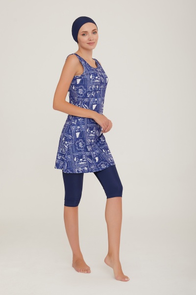 Модный купальник с короткими лосинами