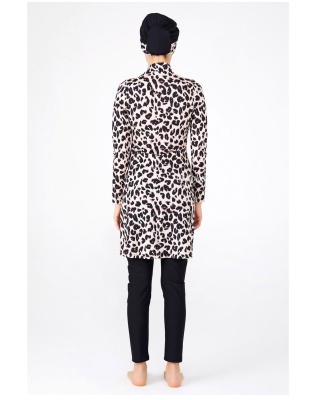 Леопардовый купальник с лосинами