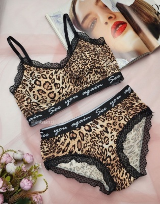 Леопардовый топ с трусиками