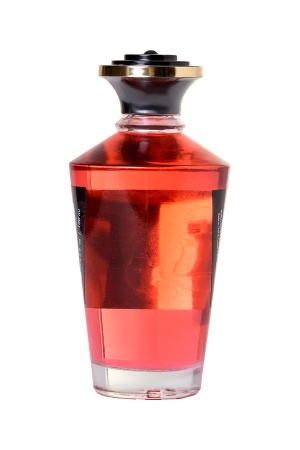 Съедобное массажное масло Shunga Sparkling Strawberry Wine, разогревающее, клубника и шампанское, 100 мл
