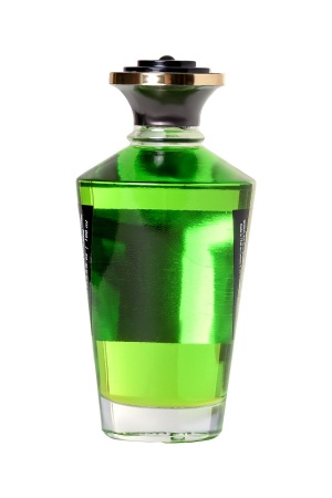 Съедобное массажное масло Shunga Exotic Green Tea, разогревающее, «Экзотический зеленый чай», 100 мл