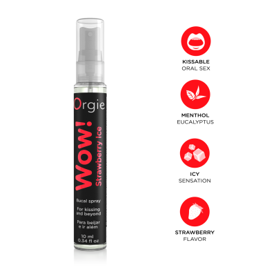 Стимулирующий спрей для оральных ласк Orgie Wow! Strawberry Ice Bucal Spray, 10 мл