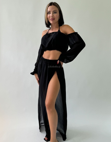 Пляжный топ с юбкой