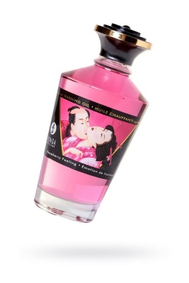 Съедобное массажное масло Shunga Raspberry Feeling, разогревающее, малина, 100 мл