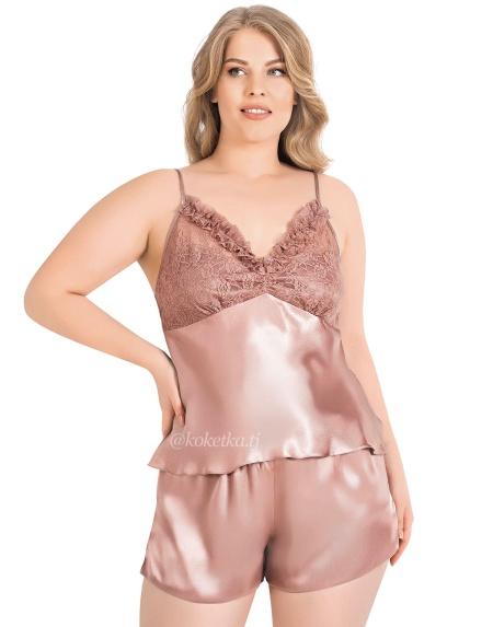 Атласная пижама  (XXL, 3XL, 4XL)