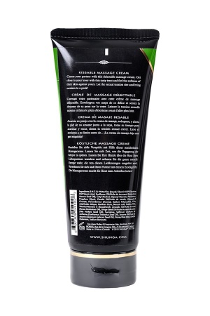 Съедобный массажный крем Shunga Pear&Exotic Green Tea, съедобный, груша и зеленый чай, 200 мл