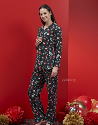 Домашний комплект с рубашкой и штанами