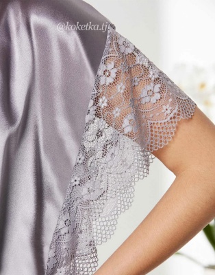 Атласная сорочка с халатом от Pierre Cardin