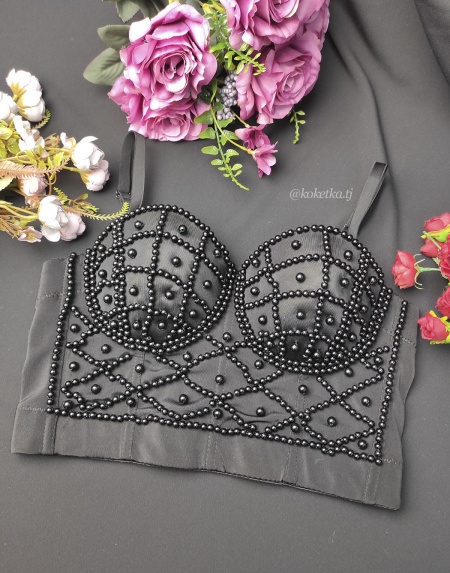 Бюстье с жемчугами