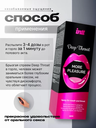 Спрей оральный Deep throat, Глубокое горло, 12 мл