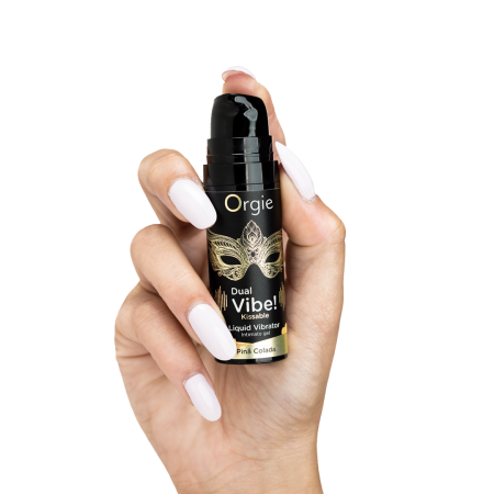 Съедобный гель с вибрацией DUAL VIBE! со вкусом коктейля PINÃ COLADA, 15 мл