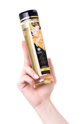 Масло для массажа Shunga Serenity. Monoi, с ароматом Моной, возбуждающее, 240 мл