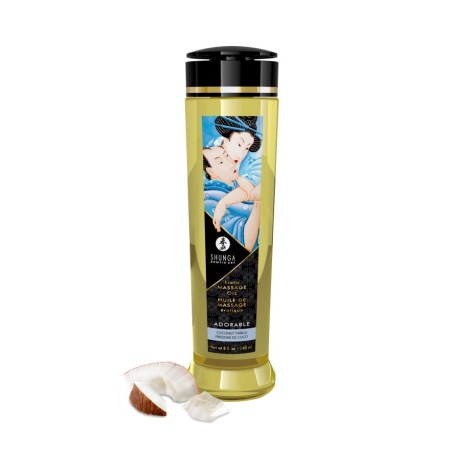 Масло для массажа Shunga Coconut Thrills, с ароматом кокоса, возбуждающее, 240 мл