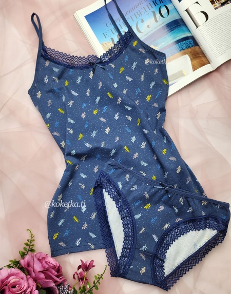 Комплект топ и трусики из хлопка