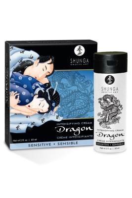 Усиливающий крем для пар Shunga Dragon Sensitive, эффект «ледяного огня», 60 мл.