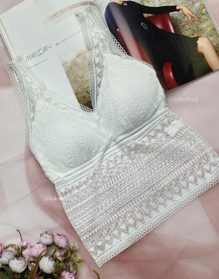 Кружевной длинный топ